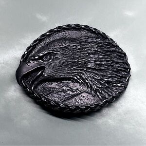 Vintage Pewter Screaming Eagle Belt Buckle